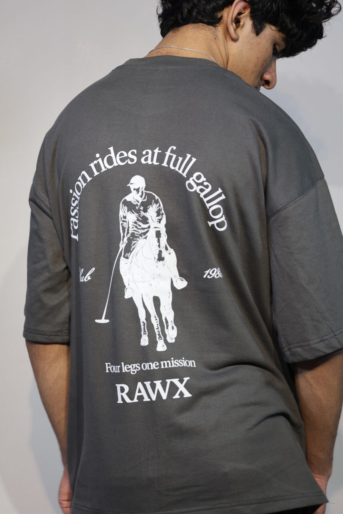 RAWX Heritage Tee Oversized Unisex Tshirt - Dark grey